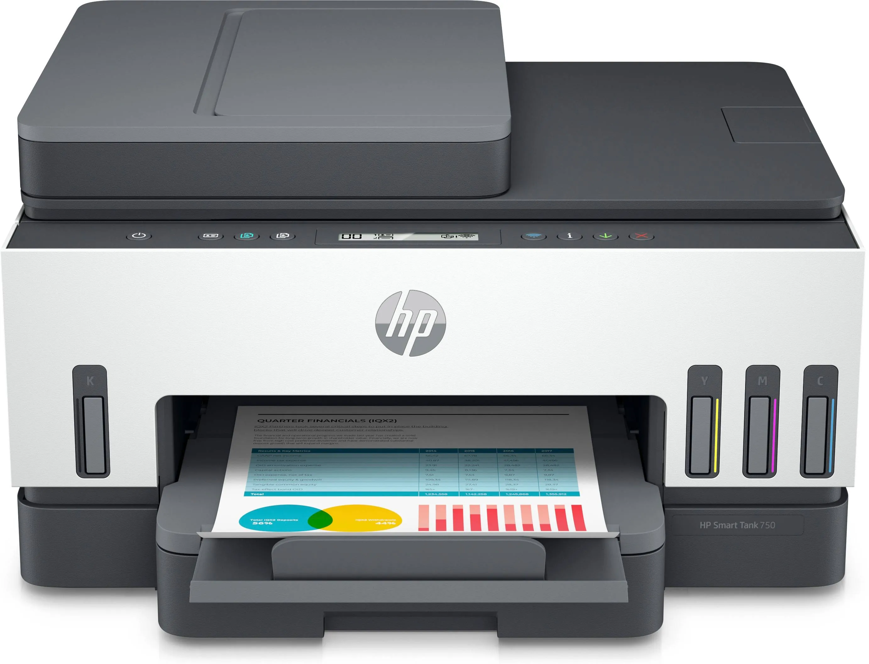 Impresora Multifuncional tinta color HP Smart Tank 750, 15 ppm/negro, 9 ppm/color, Bluetooth, Wi-Fi 6