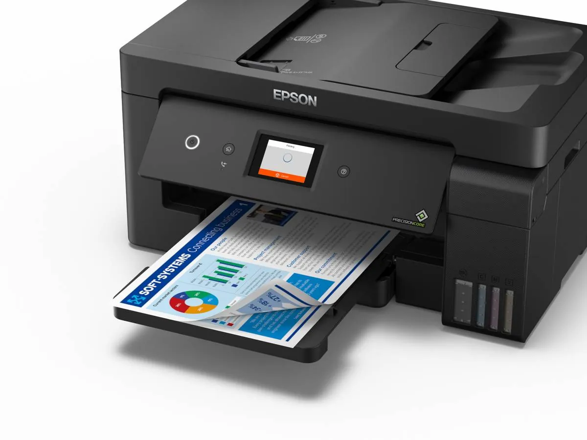 Impresora Multifuncional tinta color Epson EcoTank L14150, 17 ppm/negro, 9 ppm/color, WiFi/Red/USB 3