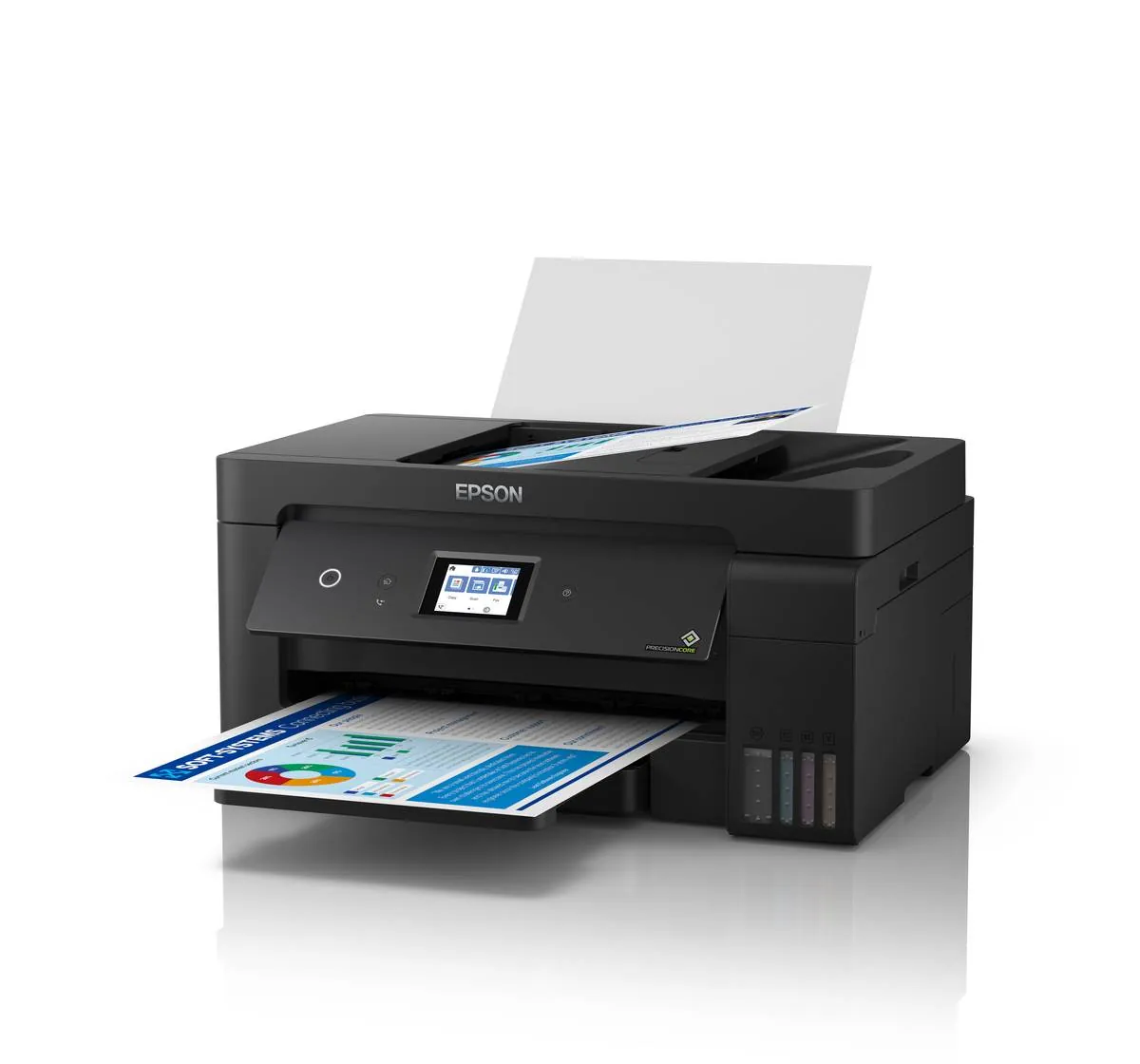 Impresora Multifuncional tinta color Epson EcoTank L14150, 17 ppm/negro, 9 ppm/color, WiFi/Red/USB 5