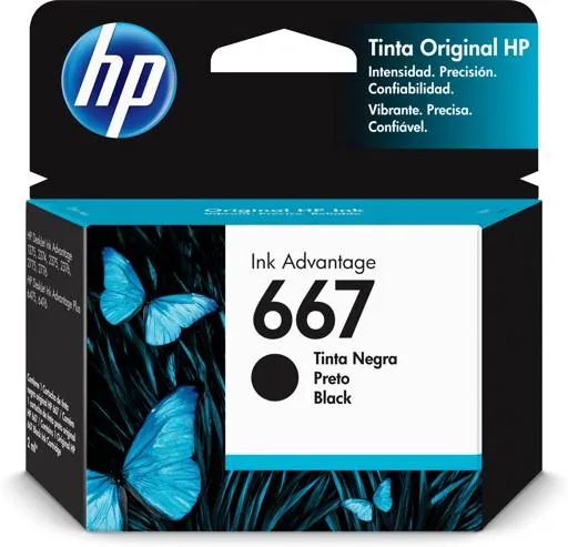 Cartucho de Tinta HP Original Ink Advantage 667, Negro 1