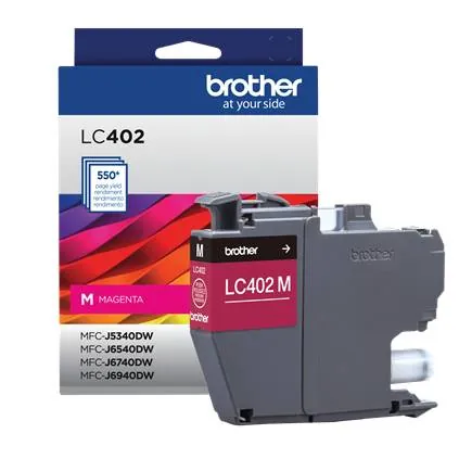 Cartucho de Tinta Original Brother LC402MS, Magenta, 550 Páginas 2