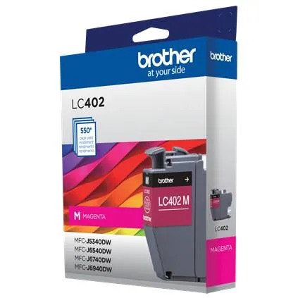 Cartucho de Tinta Original Brother LC402MS, Magenta, 550 Páginas 5