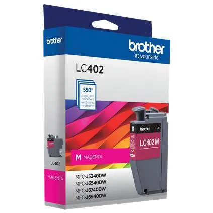 Cartucho de Tinta Original Brother LC402MS, Magenta, 550 Páginas 6