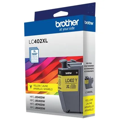 Cartucho de Tinta Original Brother LC402XLYS, Rendimiento 1.500 Páginas, Amarillo 6