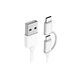 Cable USB Xiaomi Mi 2-in-1, Kit de cable, USB 2.4 A, 1 metro, Color blanco - Miniatura 2