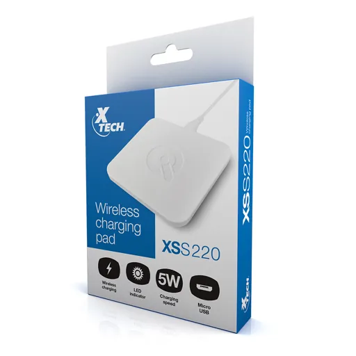 Plataforma de carga Inalámbrica Xtech XSS-220, 5W, Micro-USB, Color Blanco 3
