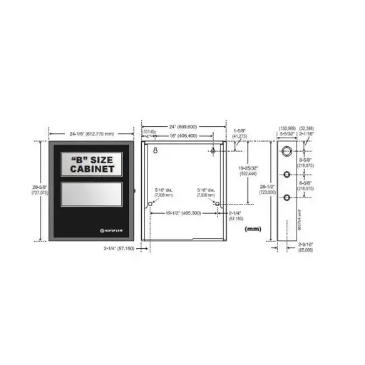 Gabinete mecanico puerta blanca con bloqueo y teclado acepta 2 chassis, Notifier 4
