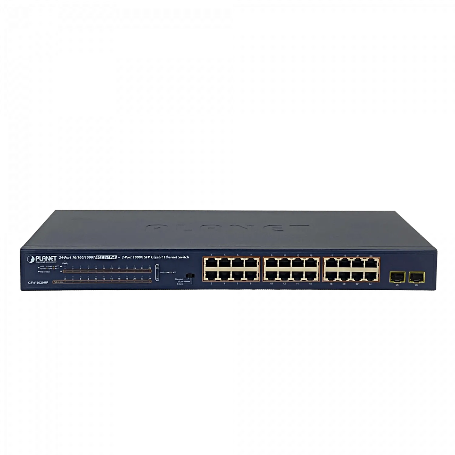 PLANET 24-1000-PoE48+af/at 220W-total 2-SFP Switch no-Admin Rack 2