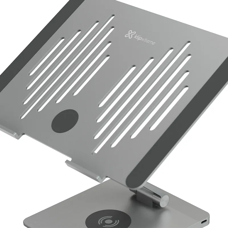 Klip Xtreme - Docking station 9 en 1 con soporte para laptop y plataforma de carga inalámbrica 3
