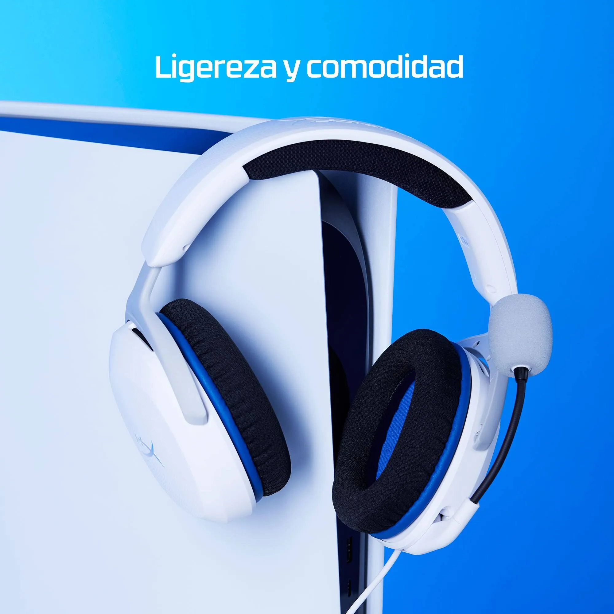 Audífonos Gamer HyperX Cloud Stinger 2 Core, 3.5mm, PS5, Color Blanco 9