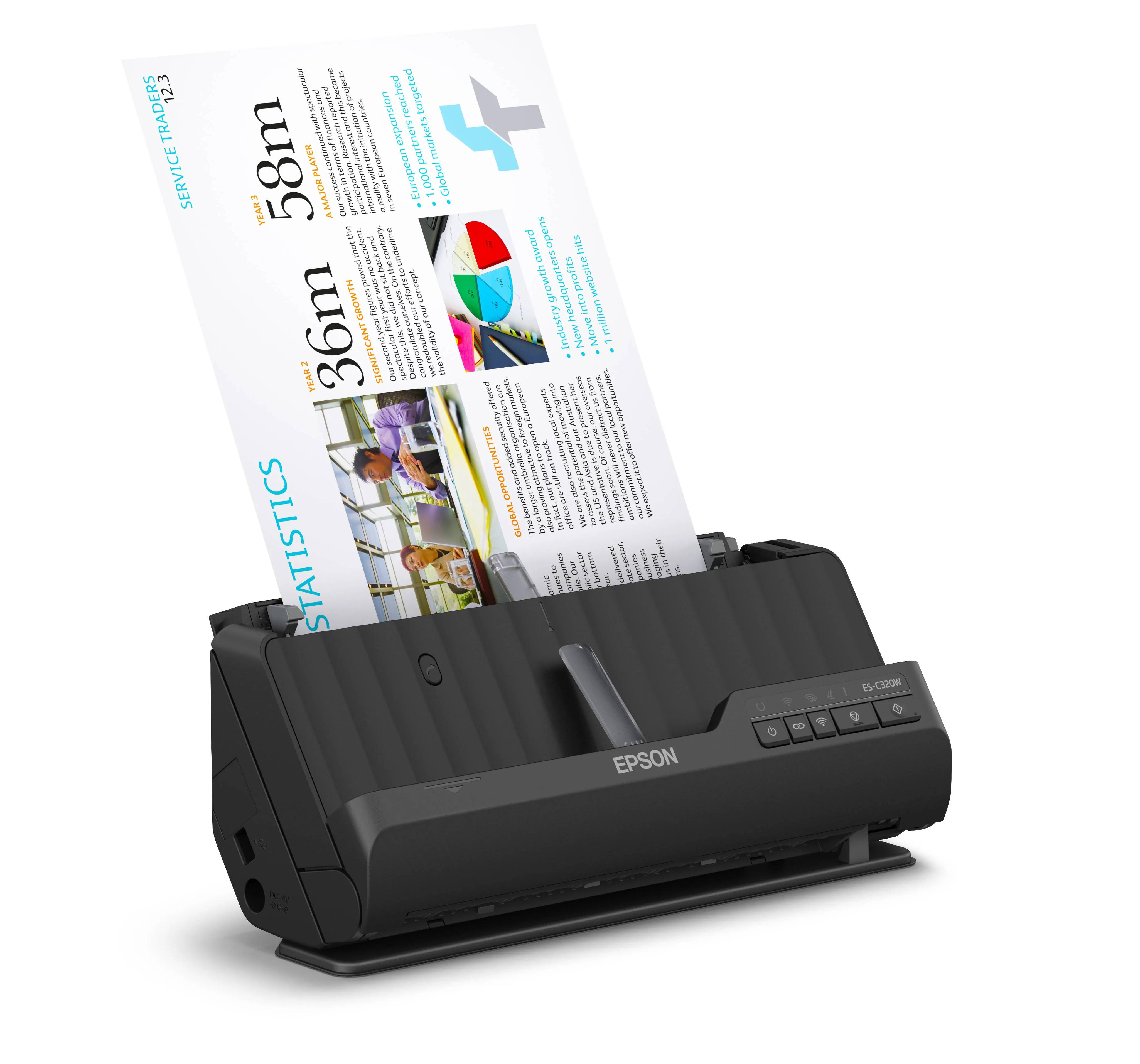 Escaner Epson WorkForce ES-C320W, Wireless, Alimentador Automático 4