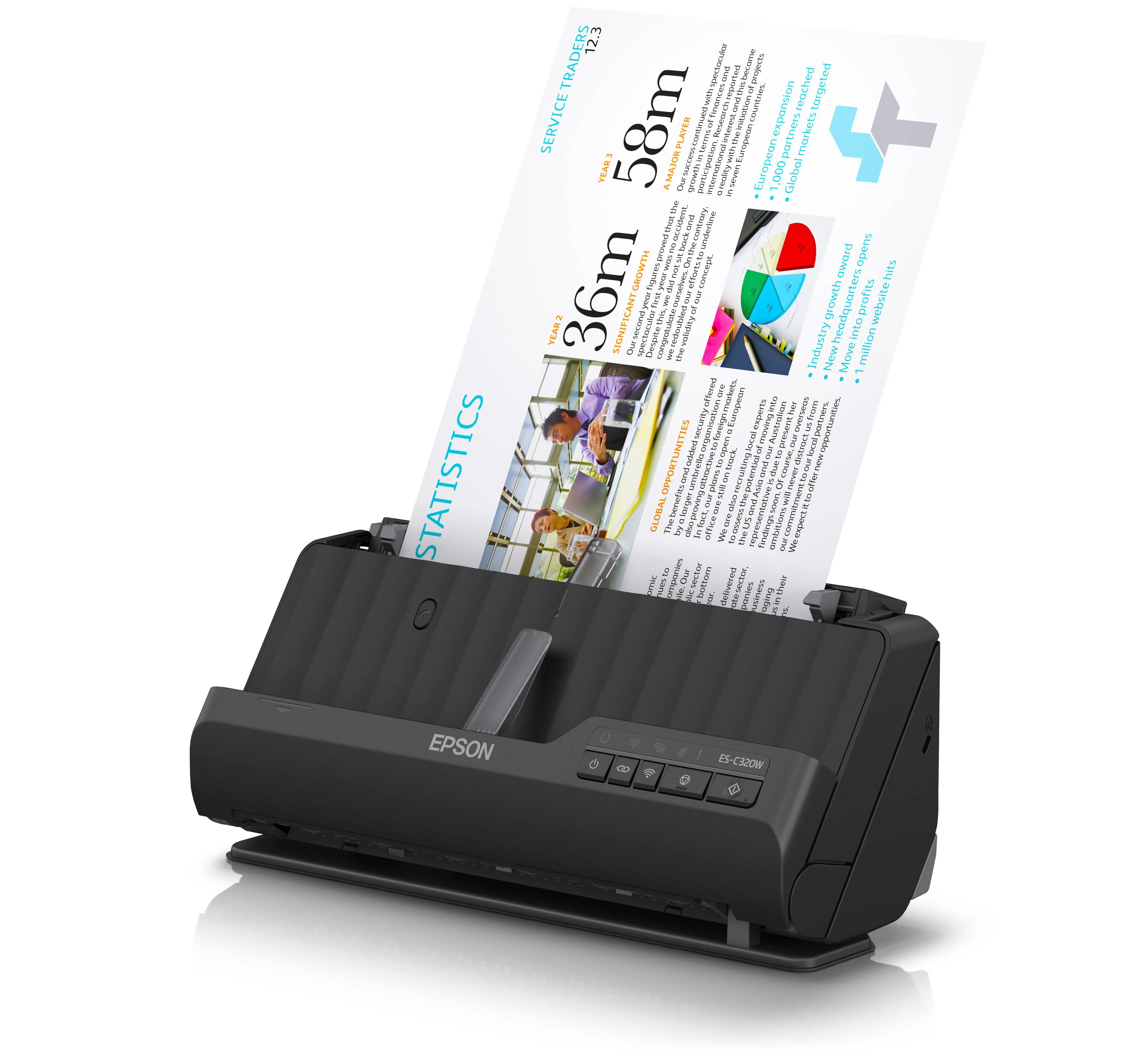 Escaner Epson WorkForce ES-C320W, Wireless, Alimentador Automático 6