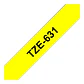 Cinta laminada Brother Texto negro sobre fondo amarillo TZE-631 - Miniatura 2