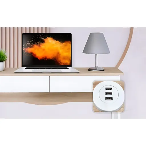Escritorio Xtech XTF-CD206 para Computadora, Un Nivel, con Gavetas, Color Blanco 2