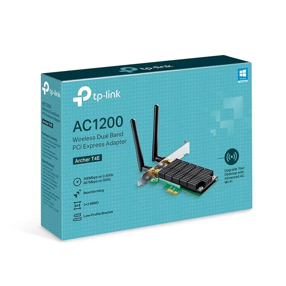 TP-Link Archer T4E - Adaptador de red - PCIe perfil bajo - Wi-Fi 5 6
