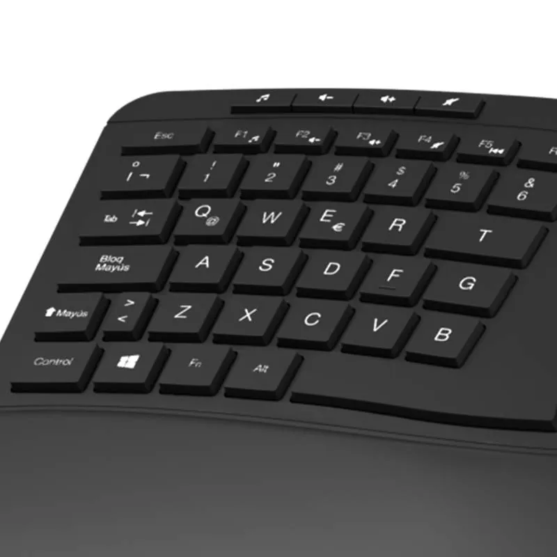 Teclado Inalámbrico Klip Xtreme KBK-530S, 2.4 GHz, Ergonómico, Español LA, Black 2