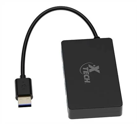 HUB Concentrador USB 3.0 de 4 puertos Xtech XTC-391, Velocidad de transferencia Hasta 5Gbps, 5V 4