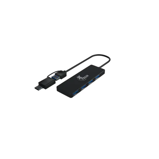 Hub USB de 4 Puertos Xtech XTC-390, USB 3.0, Entrada USB 3.0/USB-C, Black 3