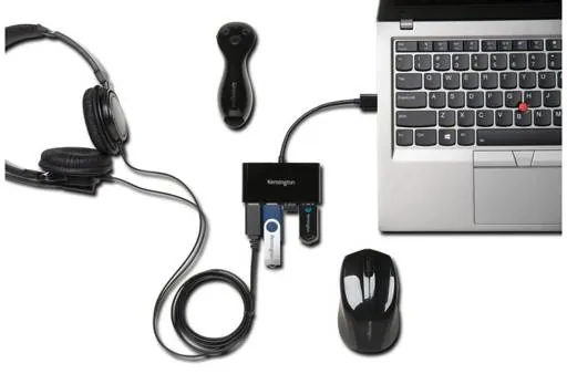Hub USB Kensington UH4000, 4 x SuperSpeed USB 3.0, Negro 4