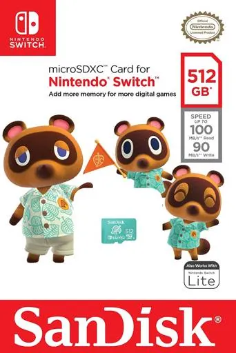 Tarjeta microSDXC SanDisk Nintendo Switch, 512GB, UHS-I U3 Clase 10 4