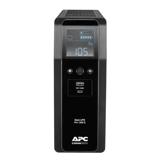 UPS APC BR1200SI Back-UPS Pro 1200VA 230V, Sinewave, AVR, LCD, 8 Salidas IEC 3