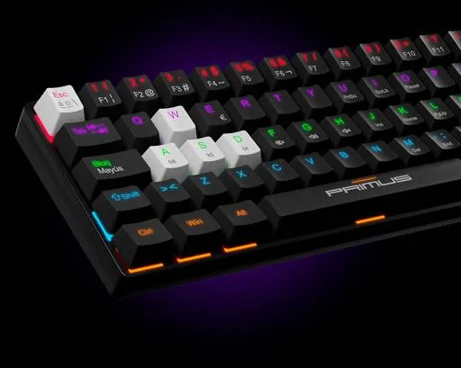 Teclado Mecánico Primus Ballista61T PKS-060G-S, 61 Teclas, Switches Red, Retroiluminación RGB, USB-C 3