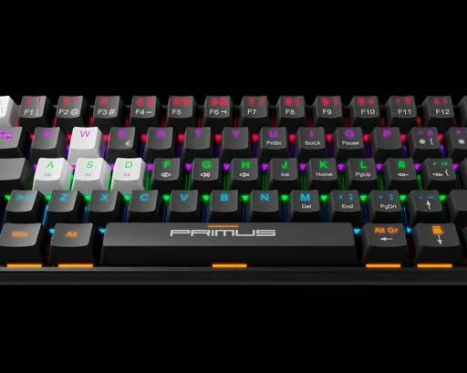 Teclado Mecánico Primus Ballista61T PKS-060G-S, 61 Teclas, Switches Red, Retroiluminación RGB, USB-C 4