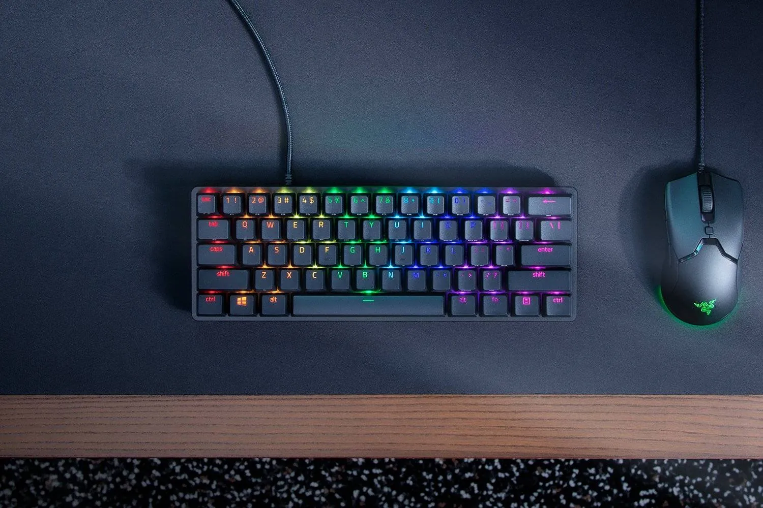 Teclado Gamer Razer Huntsman Mini Black, 60%, Switches Razer Purple, Chroma RGB, Español 2