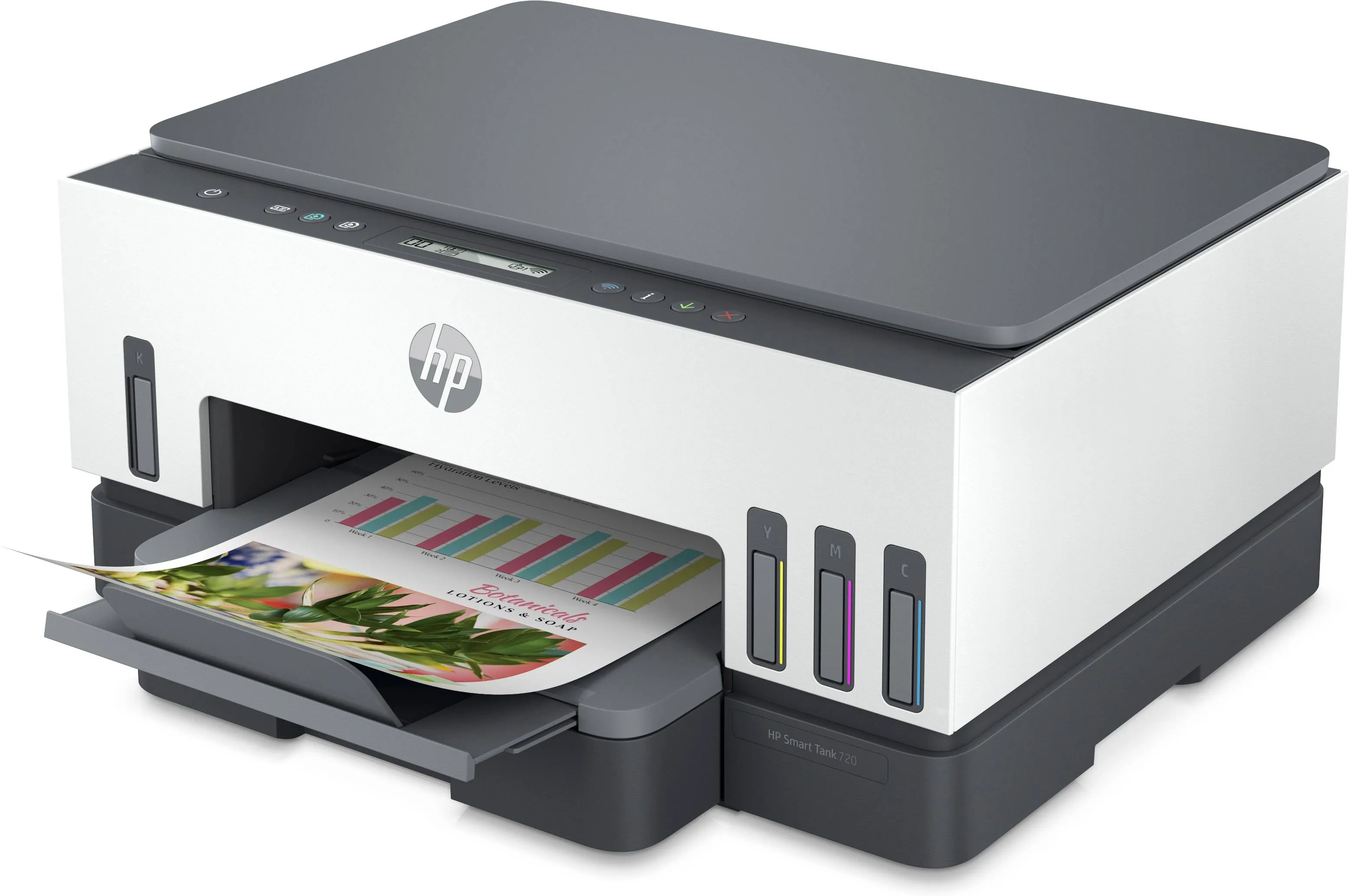 Impresora Multifuncional tinta color HP Smart Tank 720, 15 ppm/negro, 9 ppm/color, Bluetooth, Wi-Fi 2