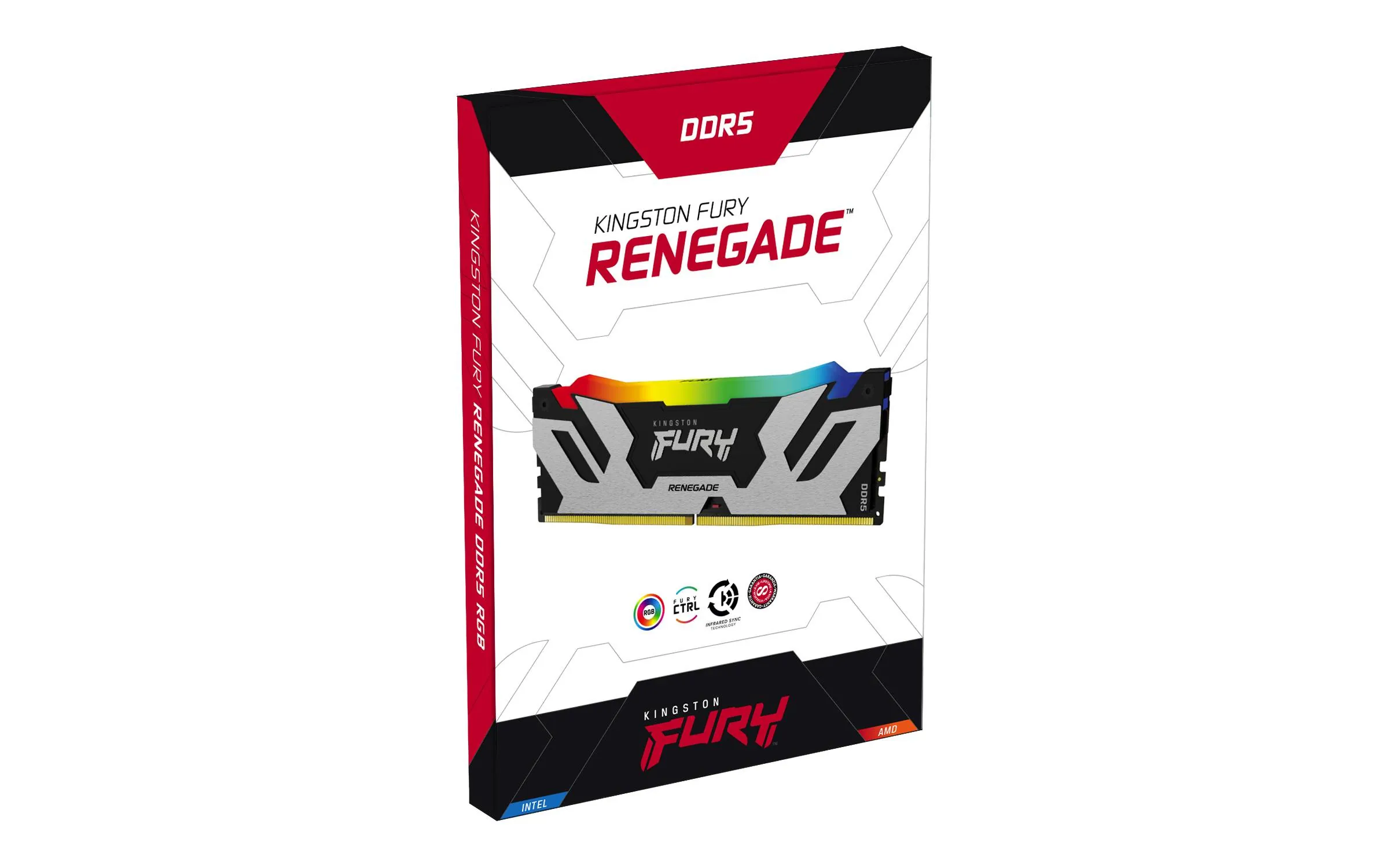 Memoria RAM DDR5 24GB 7200MT/s Kingston Fury Renegade Silver/Black RGB XMP,CL38, DIMM, 1.4V 3