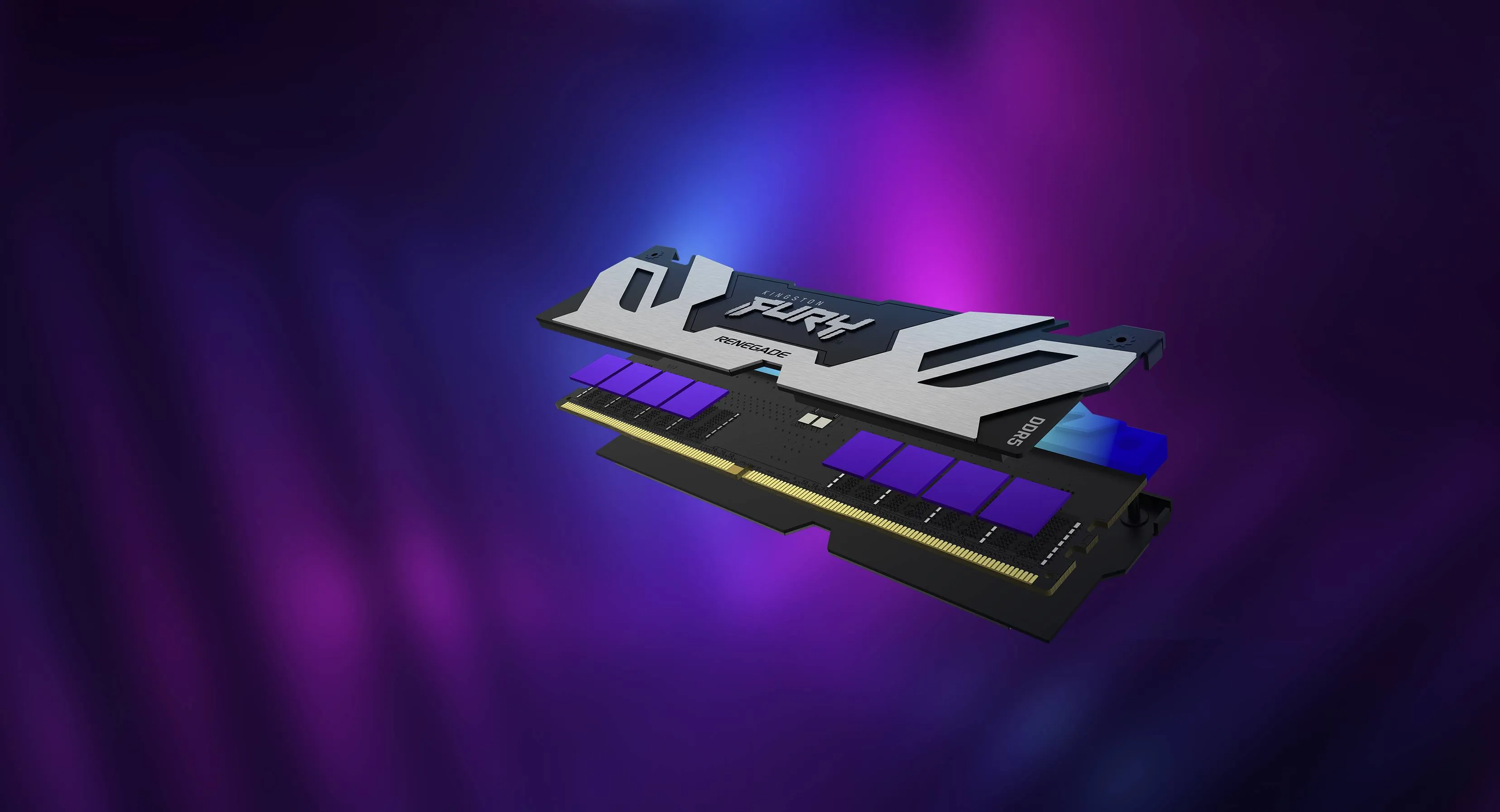 Memoria RAM DDR5 24GB 7200MT/s Kingston Fury Renegade Silver/Black RGB XMP,CL38, DIMM, 1.4V 9