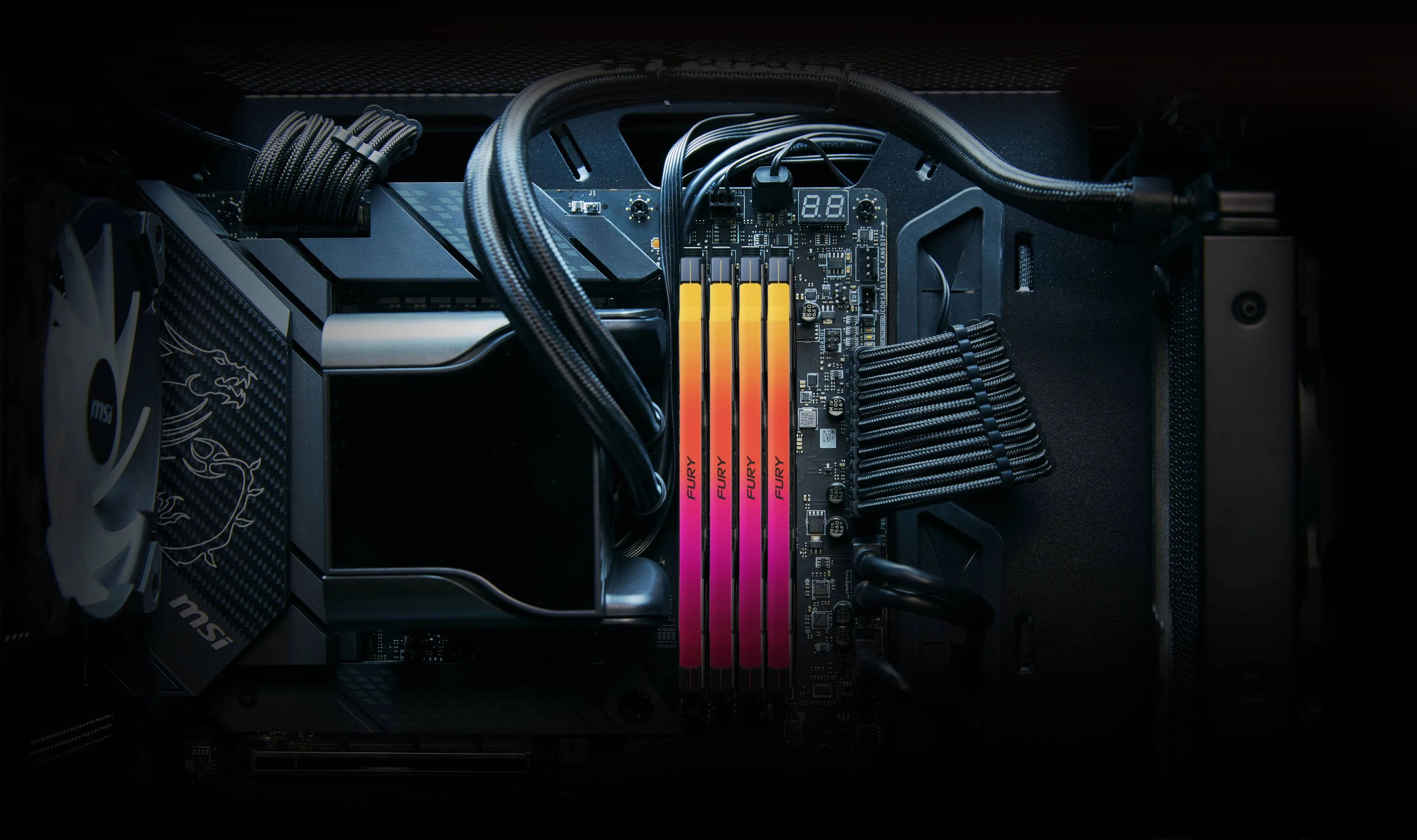 Memoria RAM DDR5 24GB 7200MT/s Kingston Fury Renegade Silver/Black RGB XMP,CL38, DIMM, 1.4V 7