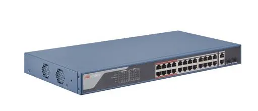 Switch Hikvision Fast Ethernet DS-3E1326P-EI, 24 Puertos PoE+ 10/100 Mbps + 2 Puertos Gigabit 2