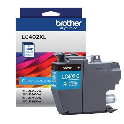 Cartucho de Tinta Original Brother LC402XLMS, Rendimiento 1500 Páginas, Cian 2