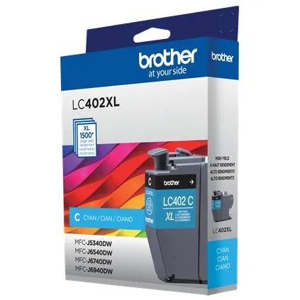 Cartucho de Tinta Original Brother LC402XLMS, Rendimiento 1500 Páginas, Cian 5