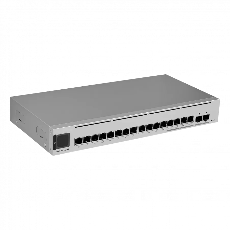 Switch de Capa 3 con PoE para Redes Empresariales, Ubiquiti UniFi Switch Pro Max 16 PoE 3