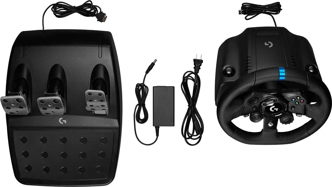 Volante Logitech G923 TRUEFORCE para Xbox One, Diseño Premium, Doble Embrague, Pedales incluidos 7