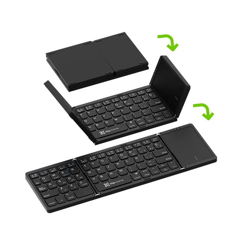 Teclado Inalámbrico Plegable con Panel Táctil, Bluetooth 5.0, Klip Xtreme KCK-650S-BK - Español 5
