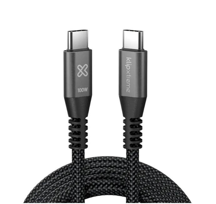 Cable Trenzado USB-C a USB-C Klip Xtreme PowerGo 550 100W 3m 2