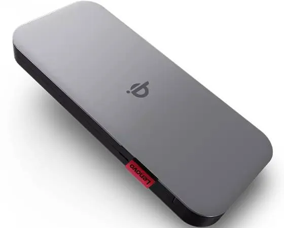 Cargador portatil Lenovo Go USB-C 10,000 mAh Carga Inalámbrica Qi 15W 4