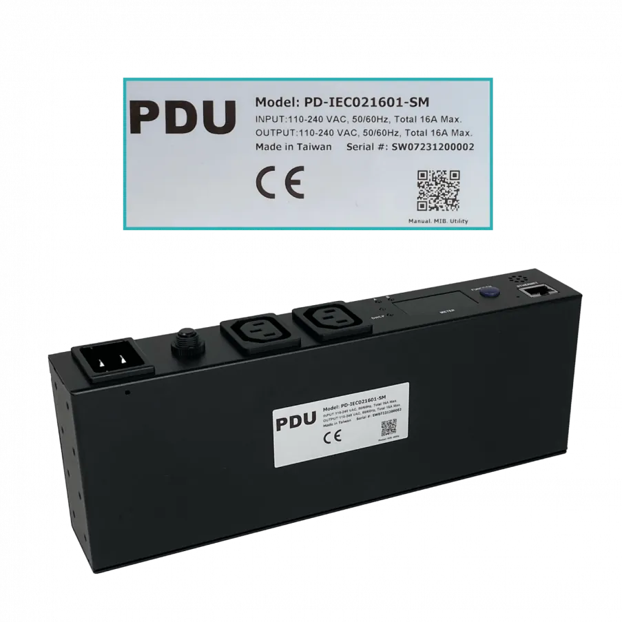 PDU 2-C13 1-C20 1-LAN Rack PD-IEC021601-SM 3