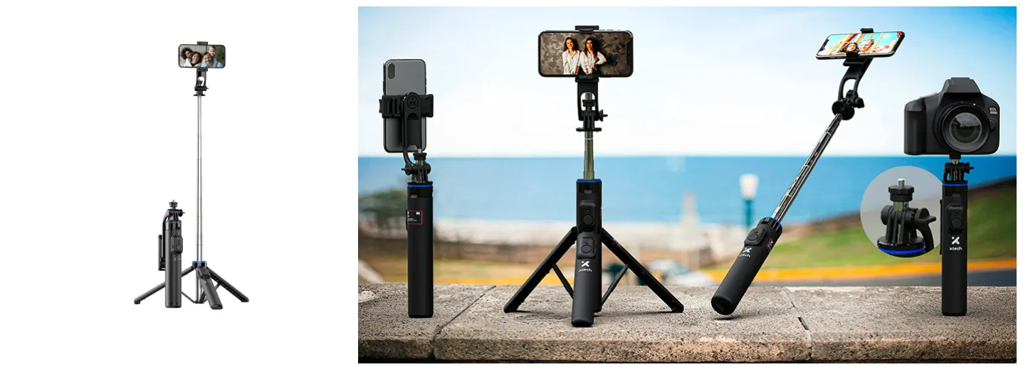 Brazo para selfie 3 en 1 portatil con trípode integrado y control remoto 2