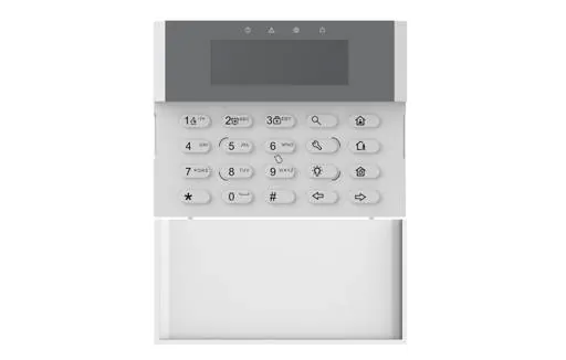 Teclado cableado con pantalla LCD Hikvision DS-PK1-LRT-HWB para Panel AX Hybrid Pro, Lector RFID 4