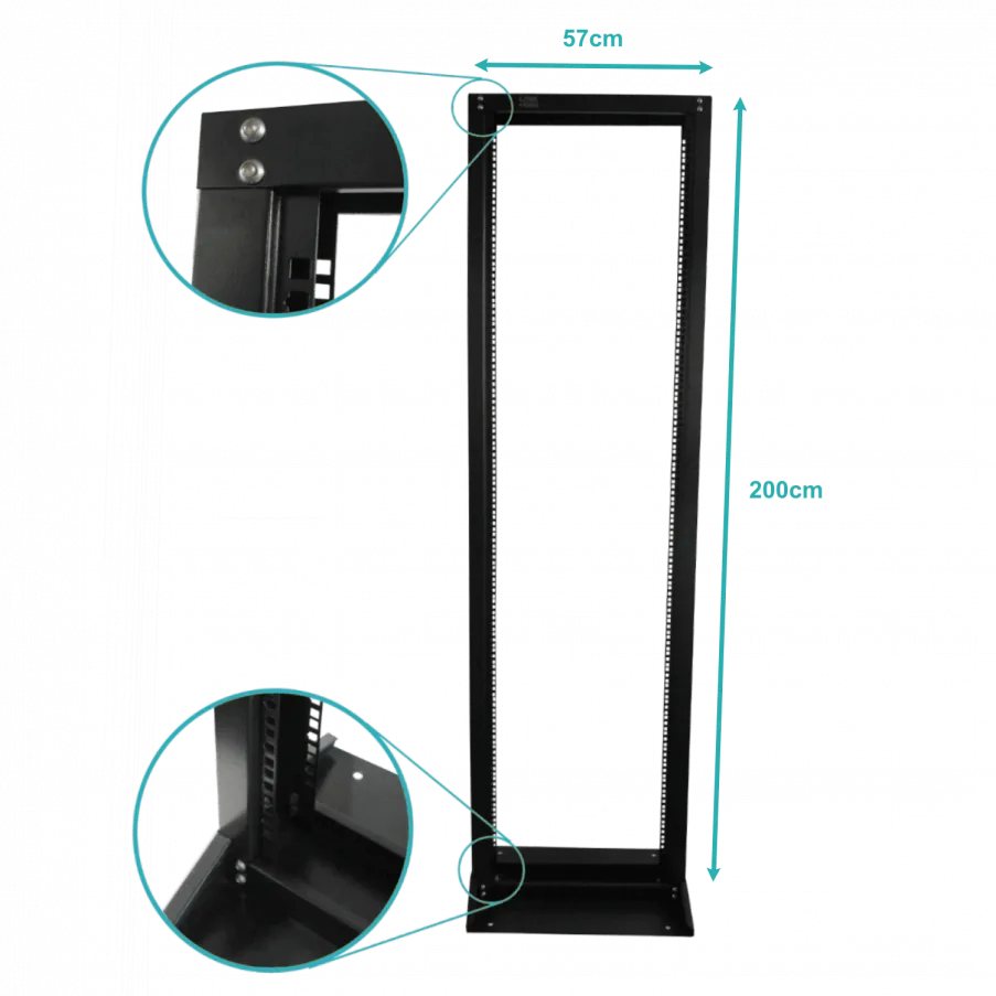 Bastidor Simple 42U 2M 19'' NEGRO REQ/M6-4KIT  2