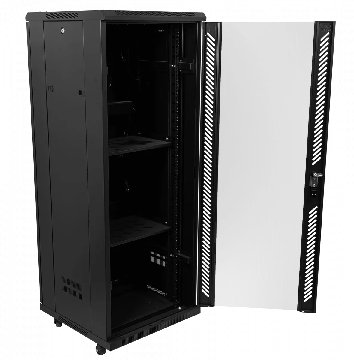 RACK Vidrio Piso 32U/140cm 600mm 60cm-Fondo c/PDU-Vent 3