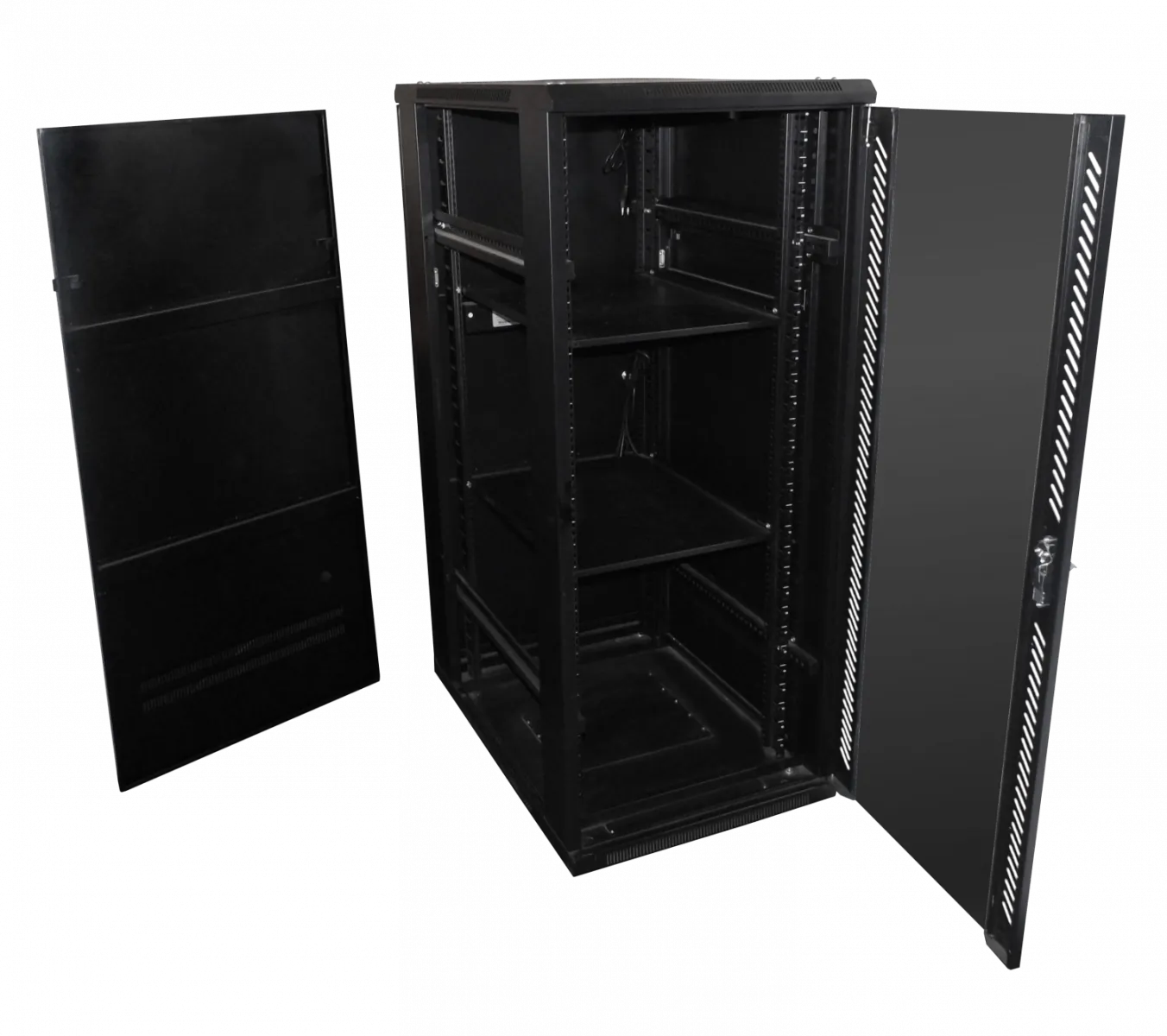 Rack Vidrio 30U 900mm 90cm-Fondo Ventiladores PDU Bandejas 5