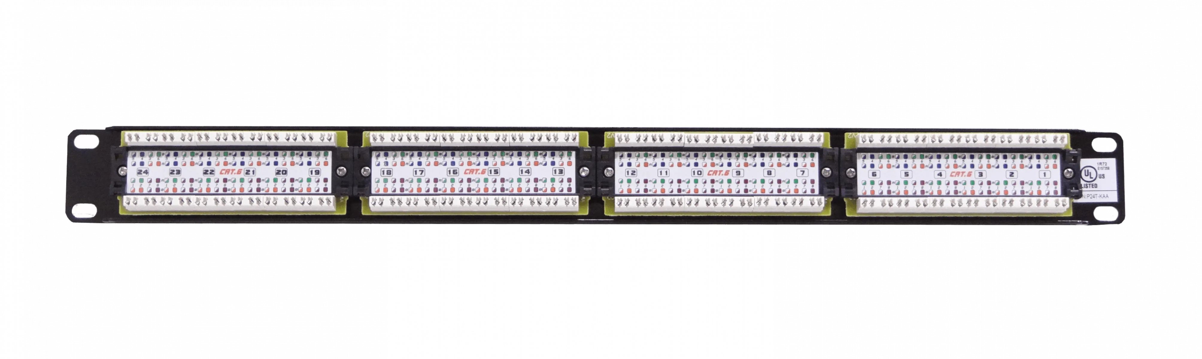 Patch Panel 24-RJ45 CAT6 UTP 1U CERTIFIC UL 2