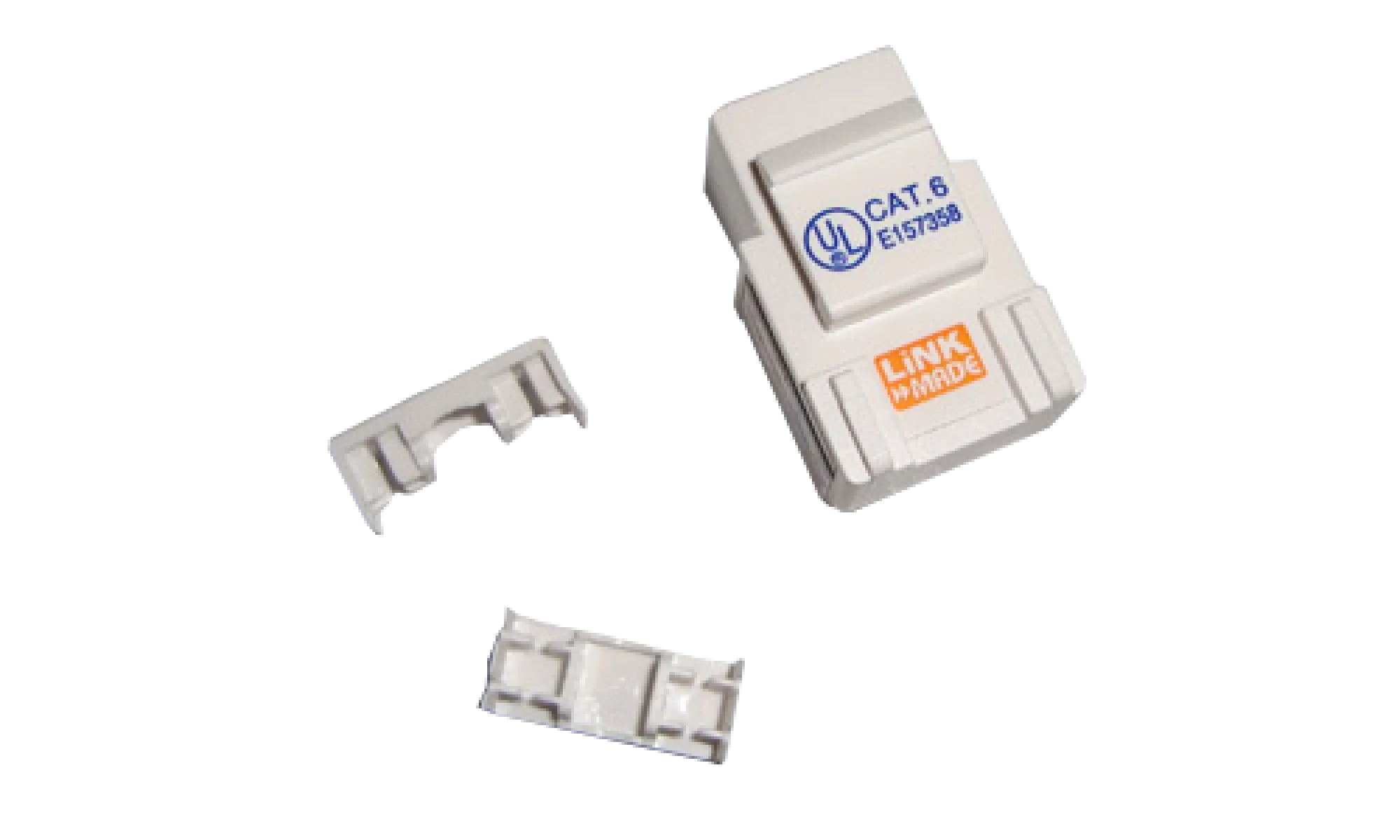 Modulo Blanco Cat6 U/UTP Punchable Keystone Conector Hembra RJ45 2