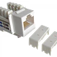 Modulo Blanco Cat6 U/UTP Punchable Keystone Conector Hembra RJ45 - Miniatura 4