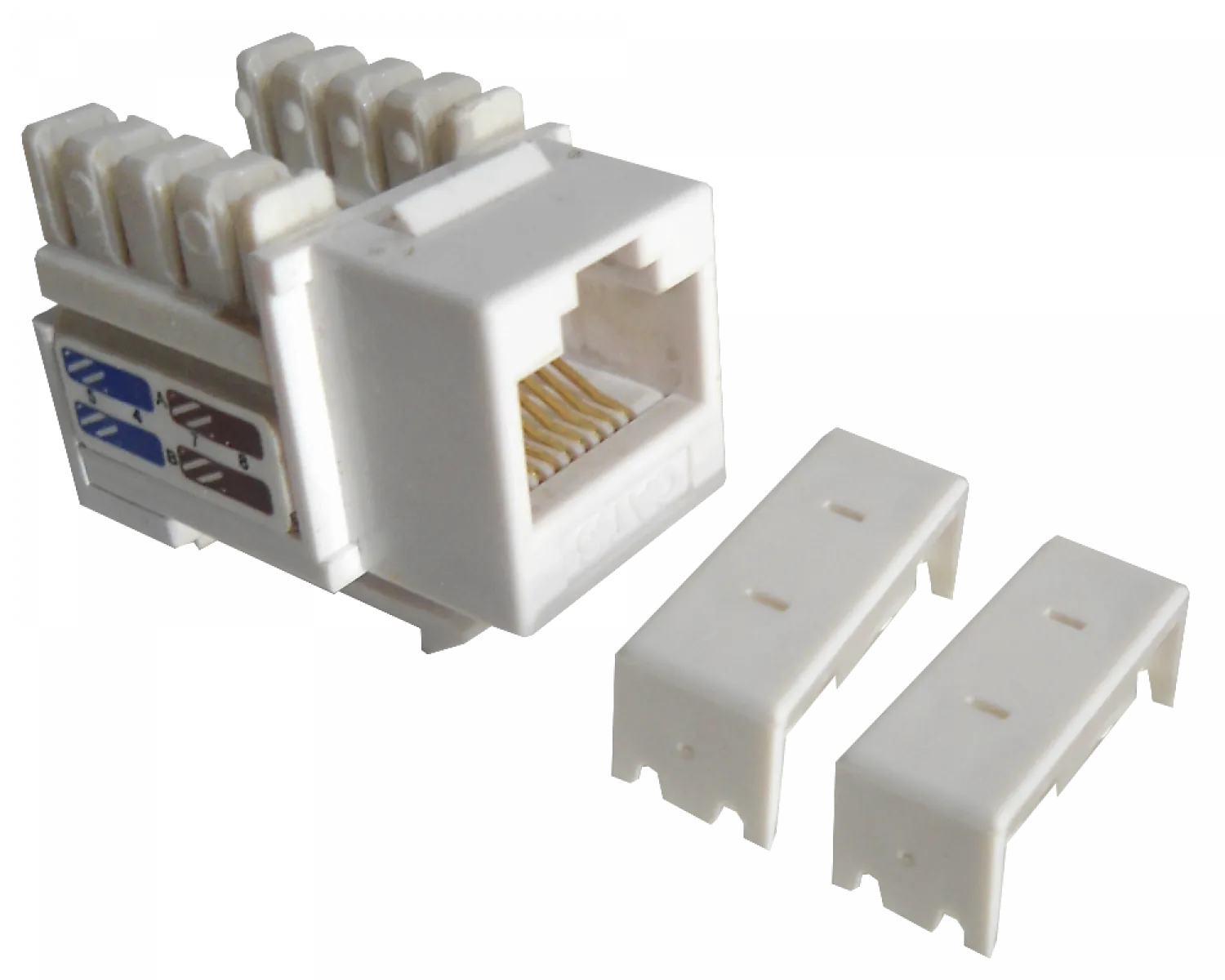 Modulo Blanco Cat6 U/UTP Punchable Keystone Conector Hembra RJ45 4